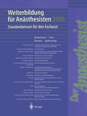 Weiterbildung fuer Anaesthesisten 2000(German, Paperback, unknown)