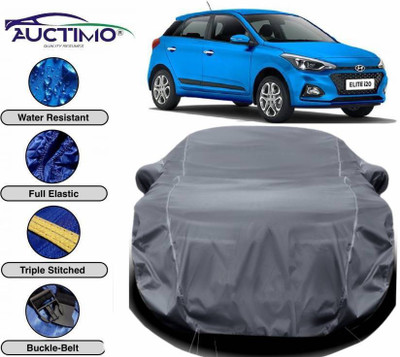 AUCTIMO Car Cover For Hyundai i20 (With Mirror Pockets)(Grey)