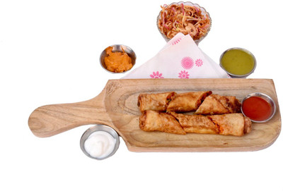 Kesha Spree Wooden Long Barbecue BBQ Platter/Tray with Handle for Serving Snacks, Appetizer, Desserts Tray(Tray)