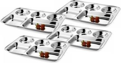 NAKSH STORE NKS-DP-1004 Sectioned Plate(Pack of 4)