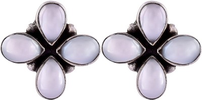 PeenZone 92.5 Silver Moti Pearl Sterling Silver Stud Earring