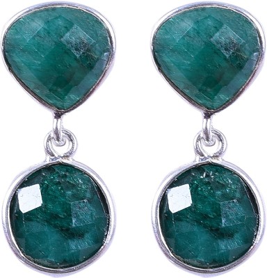 PeenZone handmade Emerald Sterling Silver Drops & Danglers
