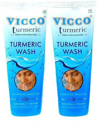 VICCO Turmeric -70g(Pack of 2) Face Wash(140 g)