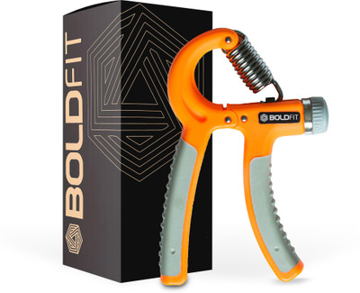 BOLDFIT Adjustable Hand Grip Strengthener, Hand Gripper Hand Grip/Fitness Grip(Orange, Grey)