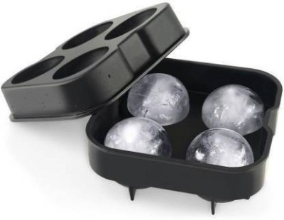 NASIT ENTERPRISE BPA Free Silicone Rounders 2-inch Ice Ball Maker, Standard Size Black Silicone Ice Ball Tray(Pack of1)