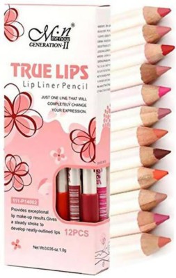 MN True Lips Set of 12 Creamy Lip Liner Pencils (Multicolor)(Multicolor)