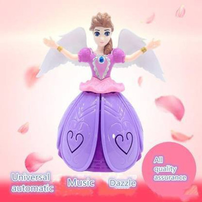 SALEOFF Musical Angel Princess Toy Doll 360° Rotation Feature & 3D LED Lights-688(Multicolor)