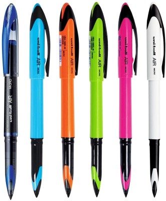 Uni Ball Air UBA188ELM Multicolour Ink Roller Ball Pen(Pack of 6, Multicolor)