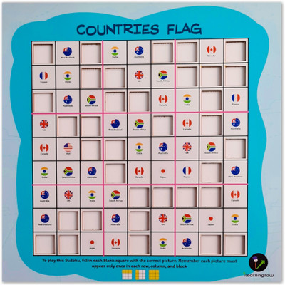 ilearnngrow Countries Flag Sudoku Puzzles(81 Pieces)