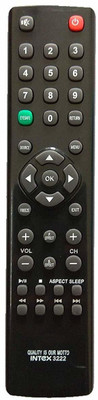 BhalTech 3222 LED LCD TV Compatible with  Intex Remote Controller(Black)
