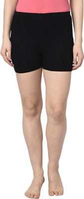 Espresso Solid Women Black Basic Shorts