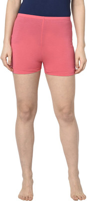Espresso Solid Women Pink Basic Shorts