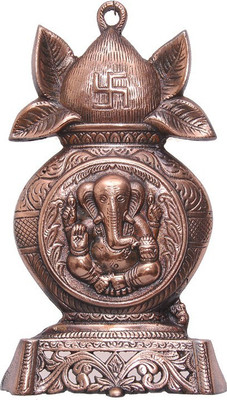 57% OFF on Soft Art Ganesha Image on Kalash Wall Hanging. Decorative Showpiece - 25.5 cm(Brass, Copper) 57% OFF on Soft Art Ganesha Image on Kalash Wall Hanging. Decorative Showpiece - 25.5 cm(Brass, Copper)