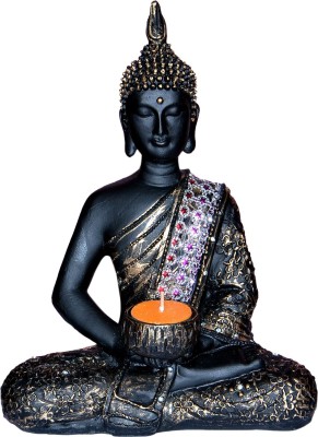 Vaah Meditating Buddha Decorative Showpiece  -  25 cm(Polyresin, Multicolor)