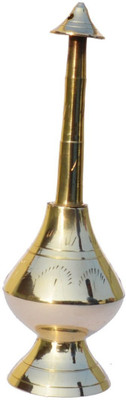 Veda Home & Lifestyle VEDA BRASS SMALL ROSE WATER SPRINKLER Decorative Showpiece  -  15 cm(Brass, Yellow)