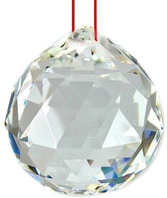 AIR9 WHITE FACETED FENG SHUI CRYSTAL BALL BIG ( 58 MM ) Decorative Showpiece  -  6.1 cm(Crystal, White)