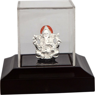 12% OFF on Siri Creations 999 Pure Silver Ganesha Idol with Acralyic Base Decorative Showpiece - 6 cm(Wood, Silver) 12% OFF on Siri Creations 999 Pure Silver Ganesha Idol with Acralyic Base Decorative Showpiece - 6 cm(Wood, Silver)