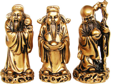 33% OFF on ANJALIKA Feng Shui Fuk Luk Sau Decorative Showpiece - 8 cm(Polyresin, Gold) 33% OFF on ANJALIKA Feng Shui Fuk Luk Sau Decorative Showpiece - 8 cm(Polyresin, Gold)