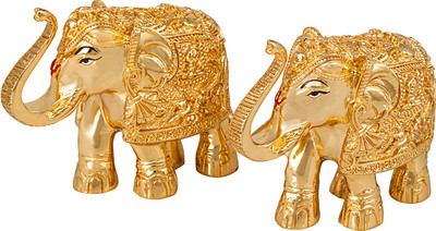47% OFF on Siri Creations Silver Foil Elephants with Gold Polish Decorative Showpiece - 7.5 cm(Gold Plated, Gold) 47% OFF on Siri Creations Silver Foil Elephants with Gold Polish Decorative Showpiece - 7.5 cm(Gold Plated, Gold)