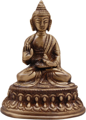 HanDecor Buddha Healing Decorative Showpiece - 10 cm(Brass, Brown) HanDecor Buddha Healing Decorative Showpiece - 10 cm(Brass, Brown)