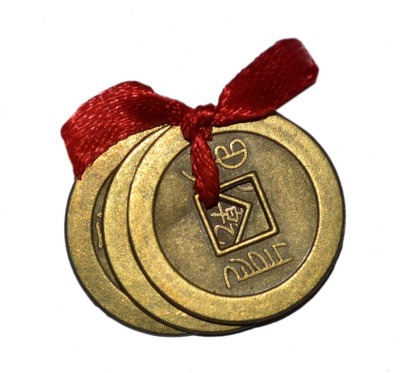 Spiritual Max Feng Shui Chinese Lucky Coins for Wealth 2.5 CM Decorative Showpiece - 2.5 cm(Metal, Brown)