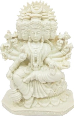 CraftEra The Panchmukhi White Laxmi Mata Marble Dust Statue Decorative Showpiece  -  16 cm(Crystal, White)