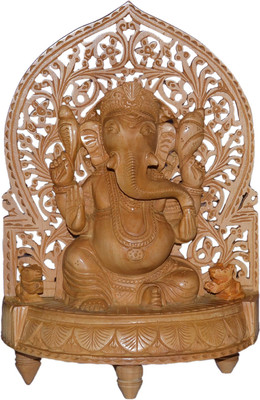 72% OFF on Vaah Lord Ganesha Decorative Showpiece - 27 cm(Wood, Yellow) 72% OFF on Vaah Lord Ganesha Decorative Showpiece - 27 cm(Wood, Yellow)