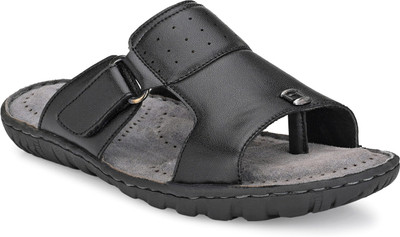 Softio SFT131 Synthetic Leather Outdoor | Lightweight | Stylish | Trendy Men Flats(Black , 8)