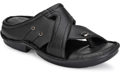 Softio SFT118 Synthetic Leather Outdoor | Lightweight | Stylish | Trendy Men Sandals(Black , 11)