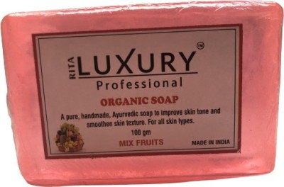 Rita Organic Mix Fruits Handmade Bath Soap, 100g (Pack of 5)(5 x 100 g)