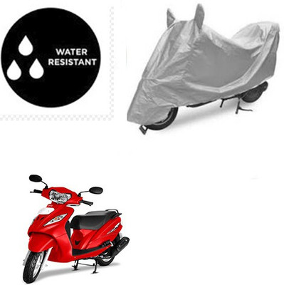 Atulit enterprises Waterproof Two Wheeler Cover for TVS(Wego, Silver)
