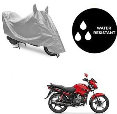 SRENTERPRISES Two Wheeler Cover for Hero(Glamour FI, Silver)