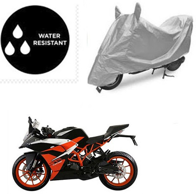 Atulit enterprises Waterproof Two Wheeler Cover for KTM(RC 200, Silver)
