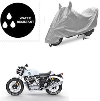 Atulit enterprises Waterproof Two Wheeler Cover for Royal Enfield(Continental GT, Silver)