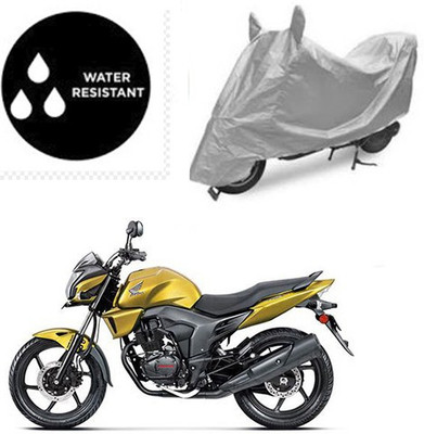RPSENTTERPR Waterproof Two Wheeler Cover for Honda(CB Trigger, Silver)