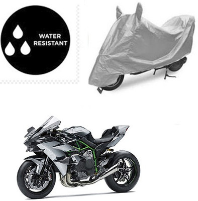 SRENTERPRISES Two Wheeler Cover for Kawasaki(Ninja, Silver)