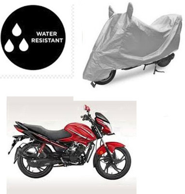 Atulit enterprises Waterproof Two Wheeler Cover for Hero(Glamour, Silver)