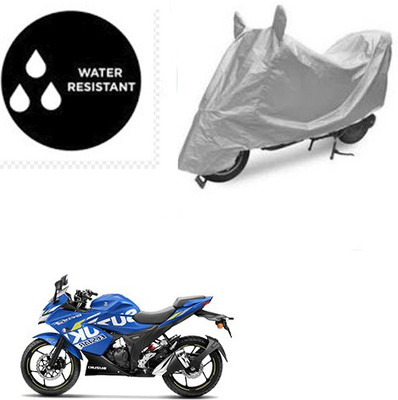 Atulit enterprises Waterproof Two Wheeler Cover for Suzuki(Gixxer SF, Silver)