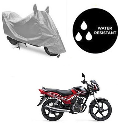 SRENTERPRISES Two Wheeler Cover for TVS(Star City, Silver)