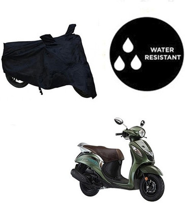 SRENTERPRISES Two Wheeler Cover for Yamaha(Fascino, Black)