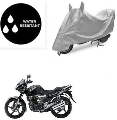 SRENTERPRISES Two Wheeler Cover for Suzuki(GS, Silver)