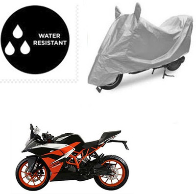 Atulit enterprises Waterproof Two Wheeler Cover for KTM(RC 390, Silver)