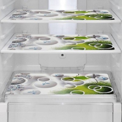 RIW designer Fridge Mat(Width: 45 cm, GREEN, WHITE)