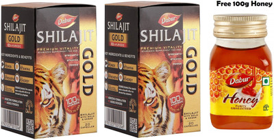 Dabur Shilajit Gold for Providing Strength ,Stamina & Power (Pack of 2)(Pack of 2, 40)