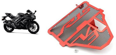 SELVIKE Aluminium Red Radiator Grill Only Fit in V3 Bike Radiator Guard  (Yamaha)-1 Bike Radiator Guard(Yamaha)