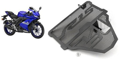 SELVIKE Aluminium Black Radiator Grill Only Fit in V3 Bike Radiator Guard  (Yamaha)-2 Bike Radiator Guard(Yamaha)