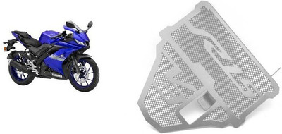 SELVIKE Aluminium Silver Radiator Grill Only Fit in V3 Bike Radiator Guard  (Yamaha)-2 Bike Radiator Guard(Yamaha)