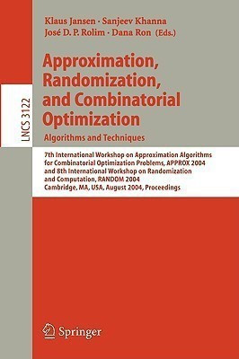 Approximation, Randomization and Combinatorial Optimization. Algorithms and Techniques(English, Paperback, unknown)