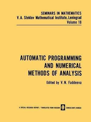 Automatic Programming and Numerical Methods of Analysis(English, Paperback, unknown)