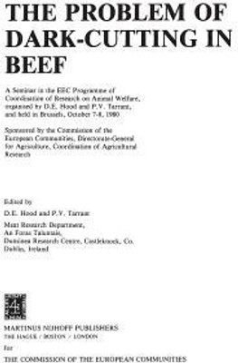 The Problem of Dark-Cutting in Beef(English, Paperback, unknown)